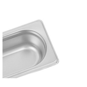 Gastro GN 1/9 Stainless Steel Tray - Depth 65 mm - 0.6 L - Dynasteel