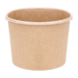Soup Pots 340 ml 98 mm - Pack of 500 in Kraft Cardboard