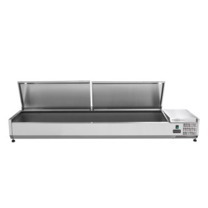 Saladette Chladiaca na Položenie Kryt Inox - 9 x GN 1/3 - Dynasteel