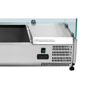 Saladette Chladená Presklená 6 x GN 1/4 Dynasteel: Optimálna organizácia v kuchyni