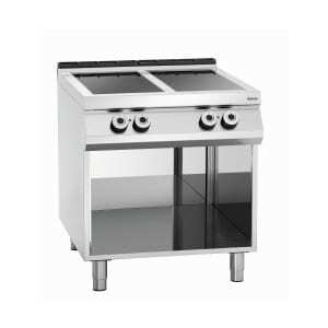 Štyri indukčné varné zóny profesionálneho sklokeramického sporáka Bartscher série 900 - 4 zóny žiariče