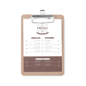 Podnos na menu - 125 x 180 mm