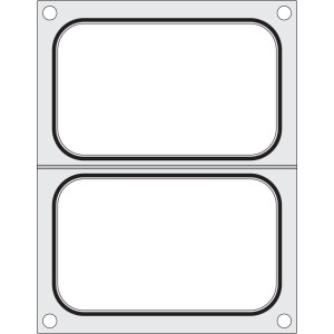 Matrica tesnenia pre ručný zapekací stroj - 2 priehradky 178 x 113 mm - Hendi