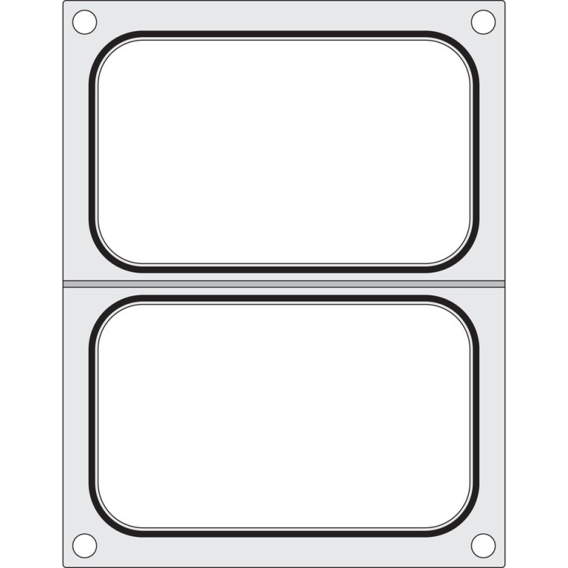 Sealing Matrix for Manual Sealer - 2 Compartments 178 x 113 mm - Hendi