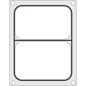 Matrica tesnenia pre ručný zapekací stroj - 2 oddelenia - Hendi