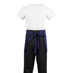 Čiapka krátka pre čašníkov tmavomodrá z polybavlny 373 x 750 mm - Odevy pre kuchárov Whites - Fourniresto