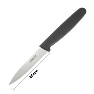 Couteau D'Office Noir Lame Droite 7,5 Cm - Hygiplas - Fourniresto
