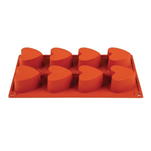 Silikónová forma na pečenie s protihaftovým povrchom vo forme srdca 35 mm - Pavoni - Fourniresto