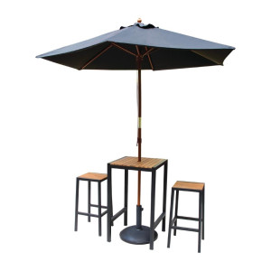 Barové stoličky z ocele a akácie - Sada 2 kusy - Bolero - Fourniresto