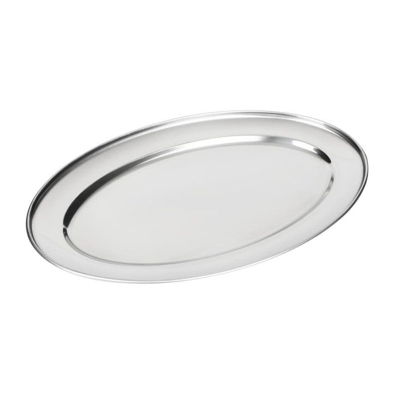 Plat de service ovale inox - 605mm - Olympia - Fourniresto