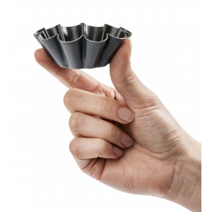 Mušle na mini briošky s protihaftovým povrchom 75 mm - Balenie 12 kusov, Matfer Bourgeat