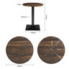 Round Table Dark Wood Effect - ⌀ 60 cm - Bolero