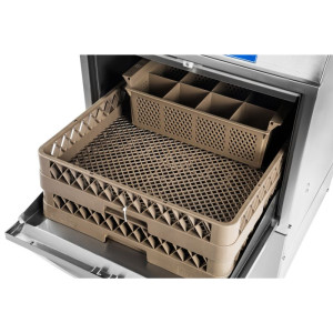 Lave-vaisselle professionnel avec doseur de liquide et détergent - 50x50 cm Dynasteel