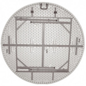 Sklápací kruhový stôl biely so stredovým otvorom Ø 1530 mm - Bolero - Fourniresto