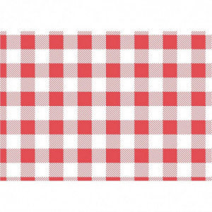 Nepriľnavý papier Vichy červený 190 x 310 mm - Balenie 200 kusov - FourniResto - Fourniresto