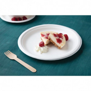 Tanieriky z kompostovateľnej bagasy 26 cm - Balenie 50 kusov - Fiesta Green - Fourniresto