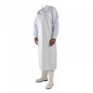 White Vinyl Dive Apron