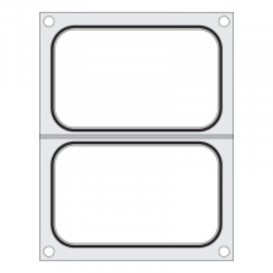 Matrica tesnenia pre ručný zapekací stroj - 2 priehradky 178 x 113 mm - Hendi