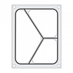 Matrica tesnenia pre ručný zapekací stroj - 3 oddelenia - Hendi