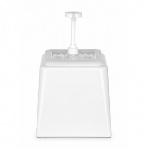 Distribútor omáčky s pumpou - biely - 2,5 L - Hendi