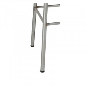 Vysoký stolička z pozinkované ocele s dreveným sedadlom - sada 4 kusy - Bolero